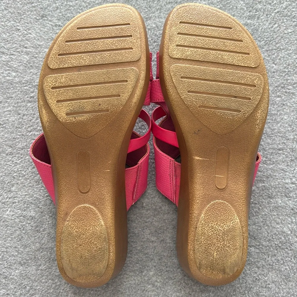 Kim Rogers Ultra Comfort Wedge Sandles with Layered Straps 8.5 Pink - Picture 2 of 8